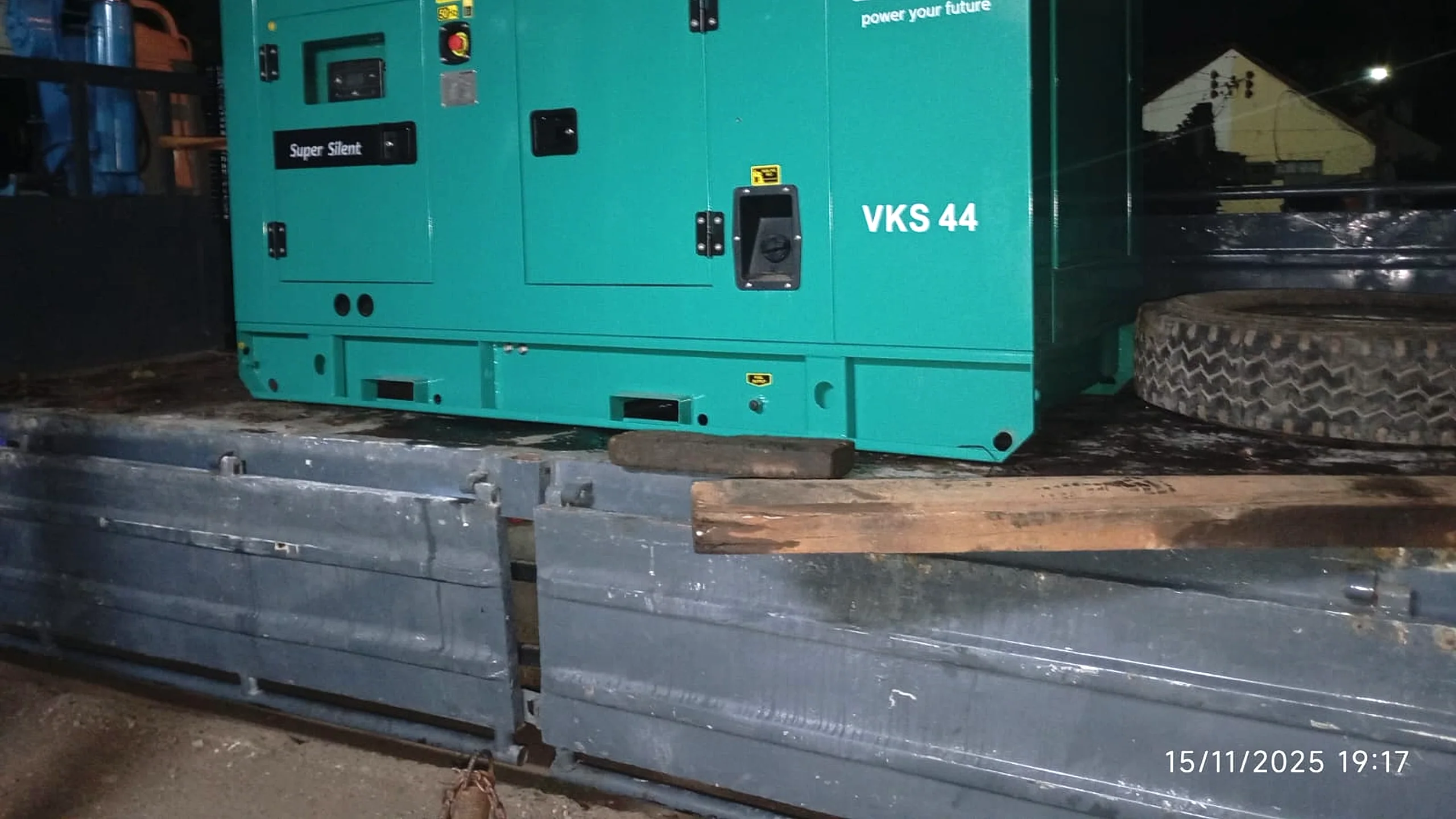 VOLTKA generator being delivered at night