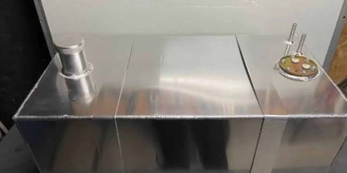 Fuel tank fabrication with connections and supports being formed