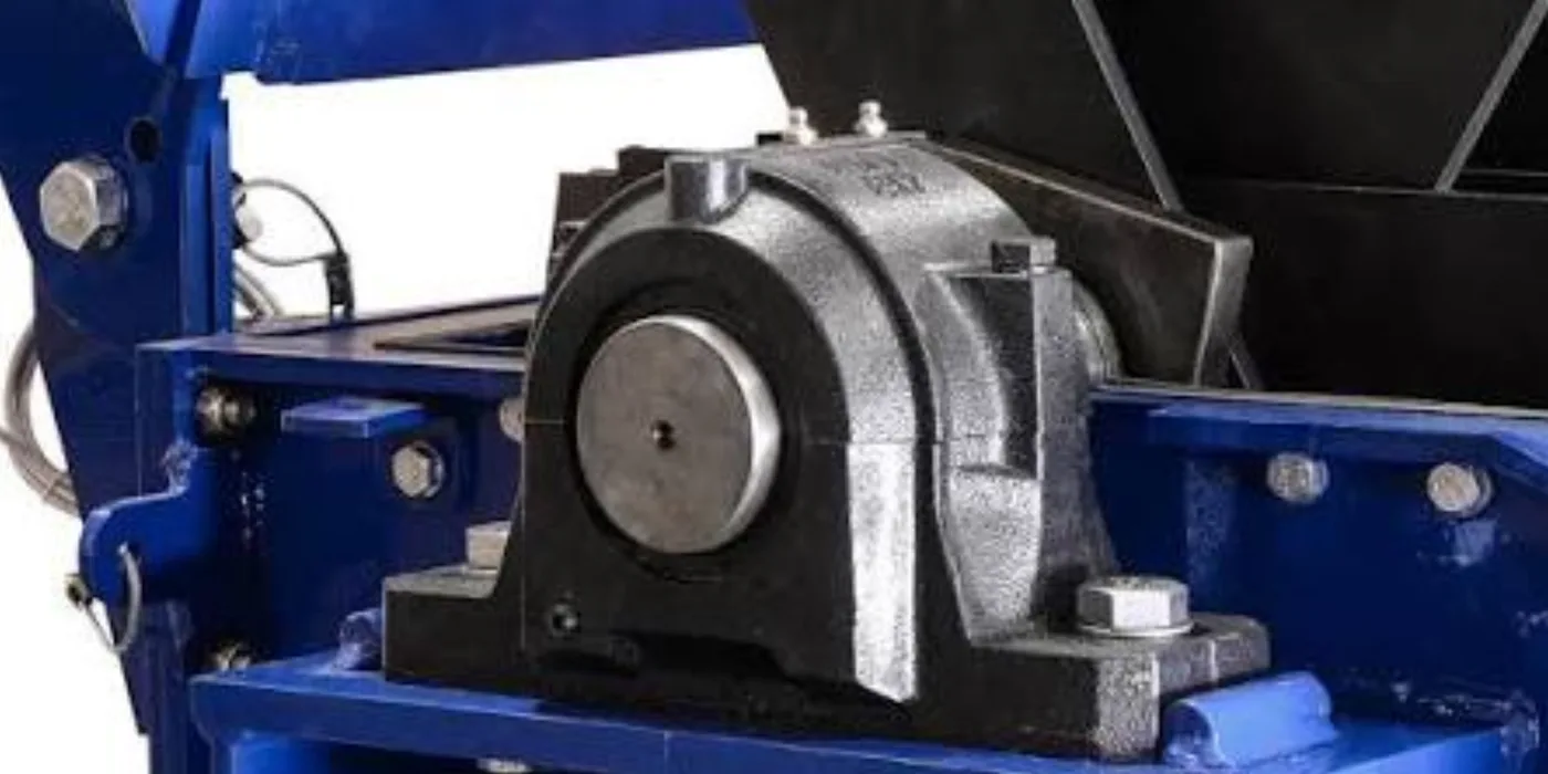 Grinder machinery components during fabrication