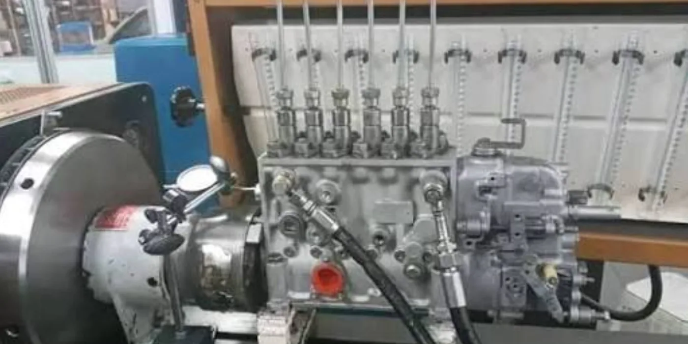 Injector nozzle components assessed on the workshop bench