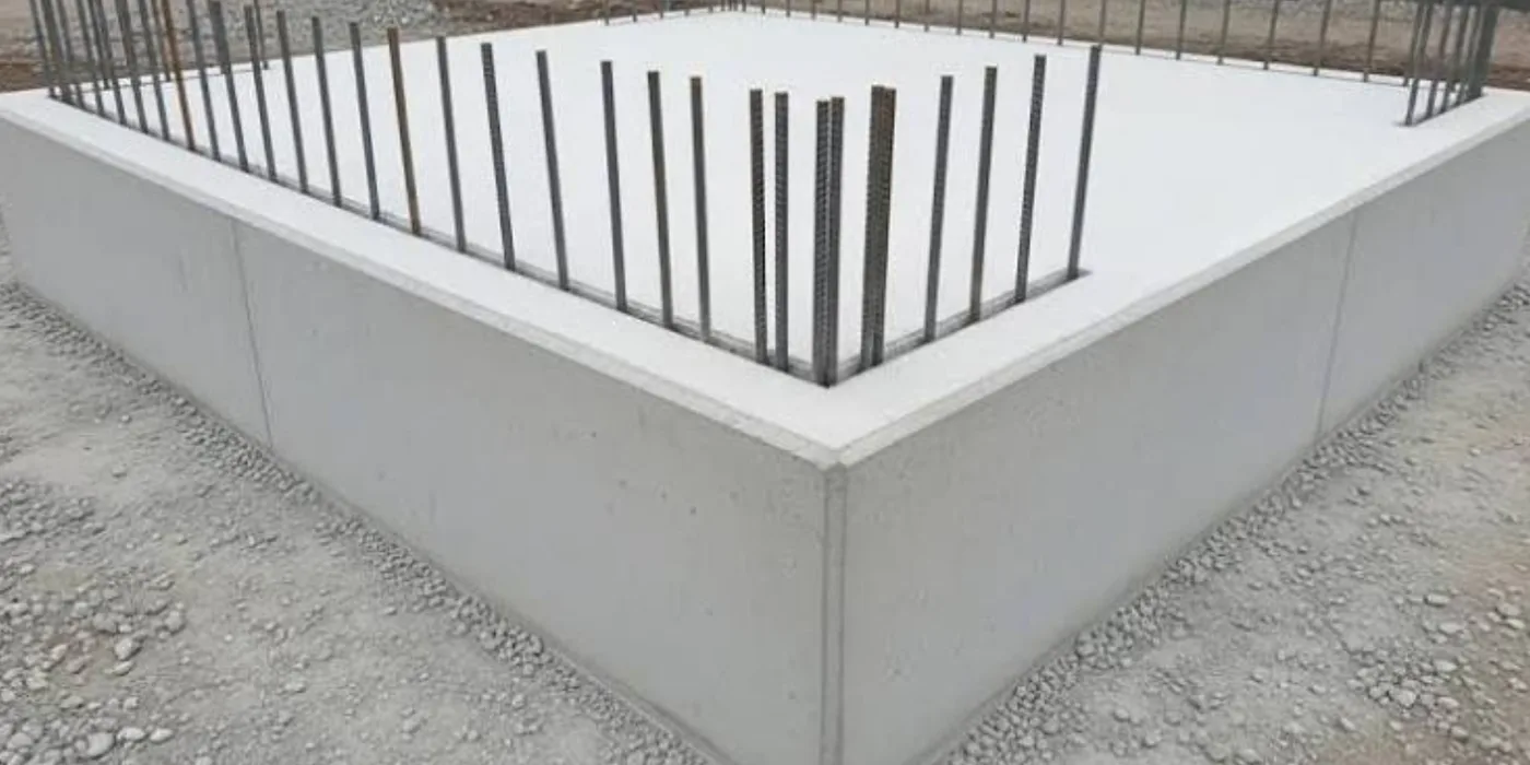 Reinforced concrete generator foundation base constructed by EmersonEIMS on site